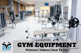 list of 42 gym equipment names with