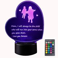 mom birthday gifts heart shaped 3d l