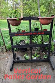diy vertical pallet garden for veggies