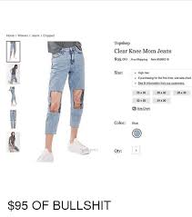 Home Women Jeans Cropped Penis Topshop Clear Knee Mom Jeans