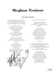 meghan trainor signed autographed lips
