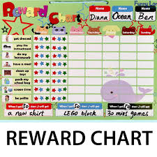 Kids Reward Charts With Magnetic Sticker Letters Alphabet