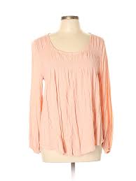 Details About Sonoma Life Style Women Pink Long Sleeve Blouse Lg Petite