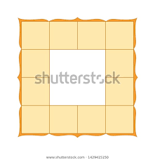 Vedic Astrology Birth Chart Template Southern Stock Vector