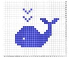 Whale Fair Isle Knit Chart Small Cross Stitch Cross