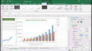 scale of vertical axis in excel 2016