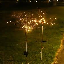 Fireworks Solar Garden Stake Led Lights