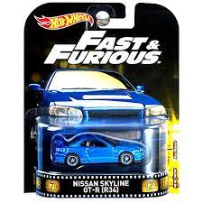 Amazon.com: Hot Wheels Retro Entertainment Fast & Furious Real Riders  Limited Edition - Nissan Skyline GT-R (R34) : Toys & Games