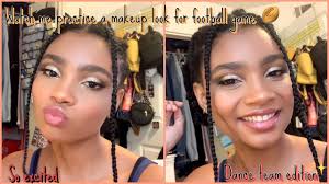 makeup look for football game dance