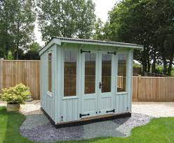 contemporary garden shed and building