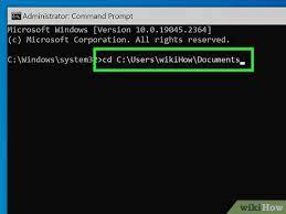 change directories in command prompt