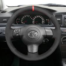 Black Suede Car Steering Wheel Cover