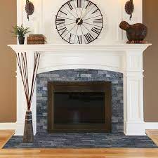 funlife blue grey stone wall tile