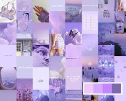 light purple photo collage kit purple