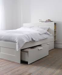 brimnes bed frame with storage white