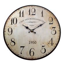 Retro Wall Clock Cafe Des Mar Guerites