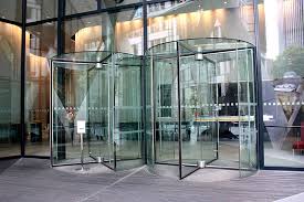 Automatic Crystal All Glass Revolving Door