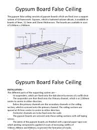 The capillary tube mats are plastered underneath a suspended gypsum board ceiling. Gypsum Board False Ceiling
