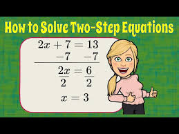 How To Solve Two Step Equations 7 Ee