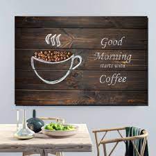 With Coffee Cafe And Coffee Canvas Art