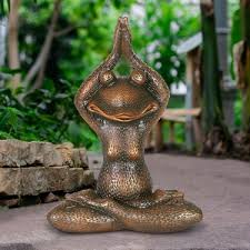 Bronze Color Meditating Yoga Frog