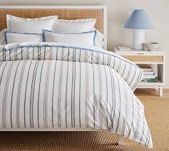 Finley Striped Percale Duvet Cover
