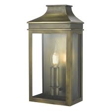 weathered brass outdoor coach lantern