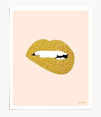 chic fashion gold shimmer art print