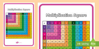 Free Multiplication Number Square Teacher Made
