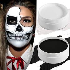 afflano black white face body paint 2