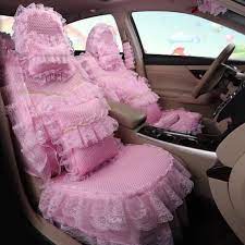 Pink Ruffle Car Seats Girly Lace Ruffle
