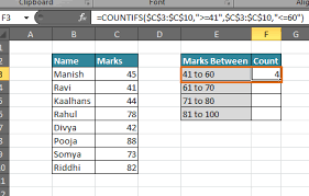 values in a list in microsoft excel