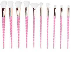 set of 10 pink brushes