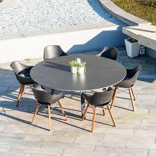 Round Garden Dining Table With