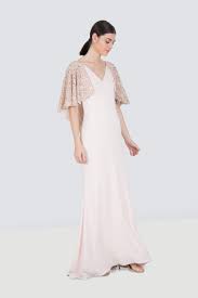 Rent Badgley Mischka Sequin Cape Gown In Jordan Designer 24
