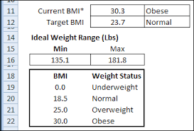 excel weight loss tracker contextures