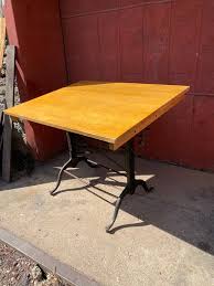 1920s Cole Drafting Table Cast Iron
