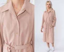 Blush Beige Trench Coat 70s On Up