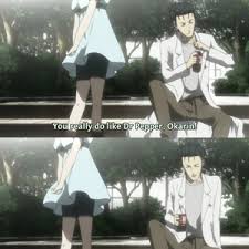 Two fitting icons in the anime. Be A Chosen One Drink Dr Pepper Anime Steins Gate By Greatpride Meme Center