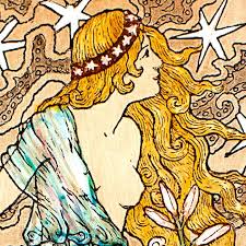 Star Fairy Art Nouveau Stained Glass