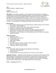 Research Scientist Cover Letter Example