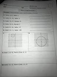 bell unit 10 circles homework 8