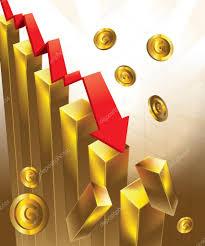 Gold Price Chart Falling Stock Vector Kraphix 50331313