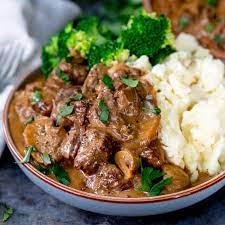 slow cooked steak diane cerole