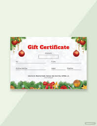 formal christmas gift certificate