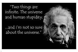 And i'm not certain about the universe. Albert Einstein Human Stupidity Quote Poster 24x36 Funny Inspirational New In 2021 Stupid Quotes Einstein Quotes Einstein