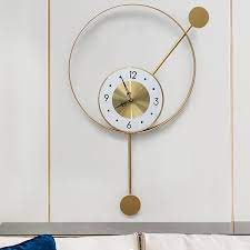 Geometric Metal Pendulum Wall Clock