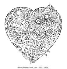 Zentangle color mandala heart vector dedicated to valentines day. Heart Coloring Pages For Adults At Getdrawings Free Download