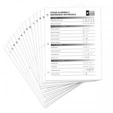 Tea Algebra I End Of Course Reference Chart 30 Pack