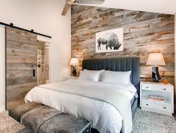 wood accent wall bedroom